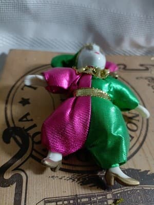 Porcelain Head Jester Doll Magnet. 5". - Thumbnail 4