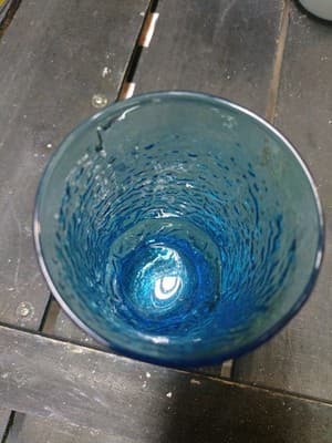 Vintage Anchor Hocking Rainflower Laser Blue 10 Ounce Tumbler Replacement - Thumbnail 6