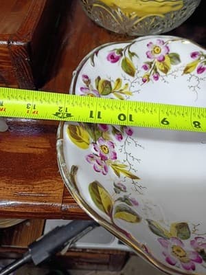 Antique C.T. Altwasser Silesia Divided Lobster Dish - Floral Gold Trim - 12 - Thumbnail 5