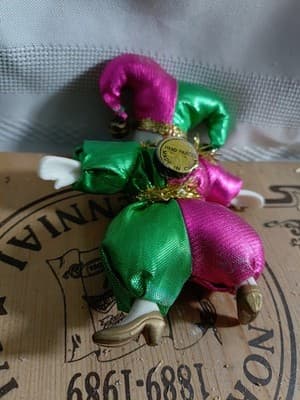 Porcelain Head Jester Doll Magnet. 5". - Thumbnail 2