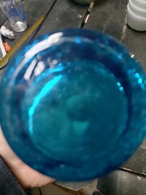 Vintage Anchor Hocking Rainflower Laser Blue 10 Ounce Tumbler Replacement - Thumbnail 5