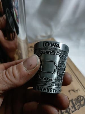 1 Drink Mixer Shaker And 1 Pewter Iowa Shot Glass - Thumbnail 5