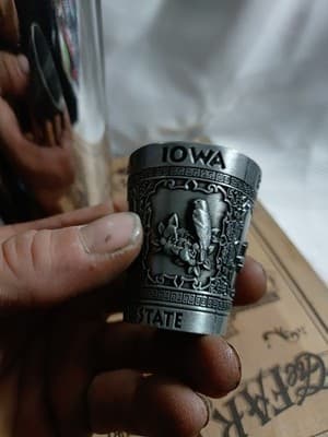 1 Drink Mixer Shaker And 1 Pewter Iowa Shot Glass - Thumbnail 6