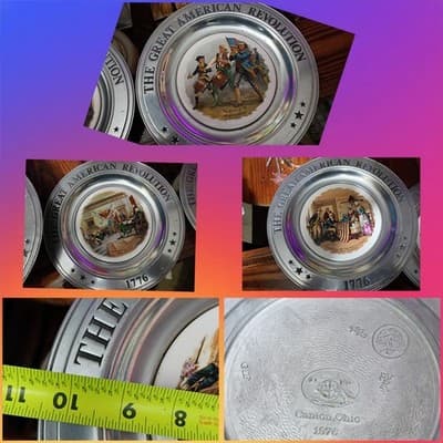 Lot of 3 Vintage 1976 Bicentennial The Great American Revolution 10.5" Plates... - Image 1