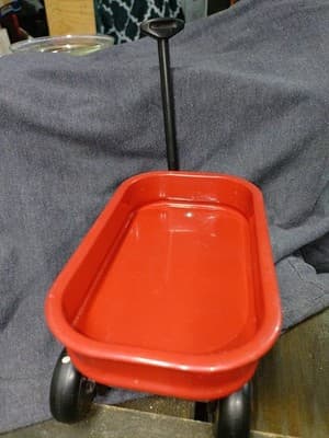 "Vintage Classic Radio Flyer Red Wagon Miniature Metal Toy 6 1/4" Collectible... - Thumbnail 6