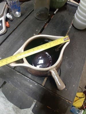 Vintage Pfaltzgraff Brown Drip Gravy Boat 436 3 1/2" Tall - Thumbnail 5