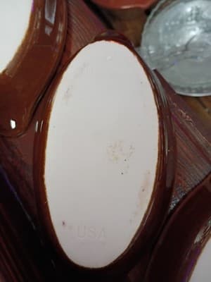 Set of 4 Vintage Hall China DC627 Brown & White Individual Au Gratin Bakers 9”1 - Thumbnail 8