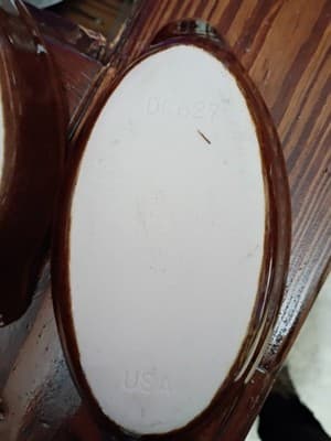 Set of 4 Vintage Hall China DC627 Brown & White Individual Au Gratin Bakers 9”1 - Thumbnail 6