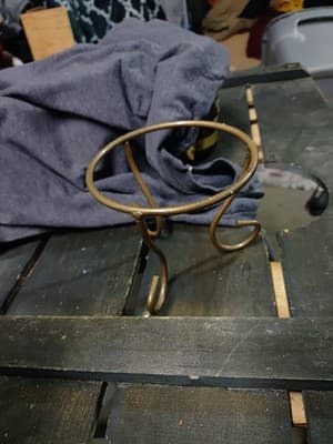 Small Potpourri Candle Holder Glass Dish Brass Stand 5” Tall (30) - Thumbnail 6