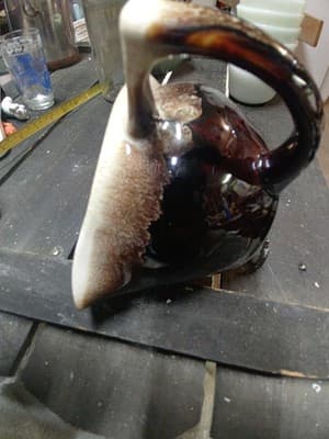 Vintage Pfaltzgraff Brown Drip Gravy Boat 436 3 1/2" Tall - Thumbnail 9