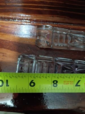 Vintage 3-Piece Glass Salad Set: 9" Basket Weave Bowl & 10" Column Handle... - Thumbnail 7