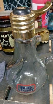 Vintage 1987 Bud Light Light Bulb Glass Dispenser Pitcher Anheuser-Busch - Thumbnail 11