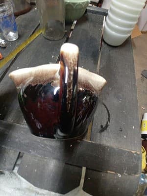 Vintage Pfaltzgraff Brown Drip Gravy Boat 436 3 1/2" Tall - Thumbnail 8