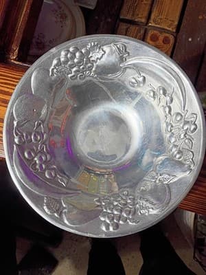 Vintage Wilton Armetale French Quarter Fruit Bowl 9" RWP Pewter-Look - Thumbnail 4
