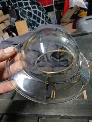 Small Potpourri Candle Holder Glass Dish Brass Stand 5” Tall (30) - Thumbnail 3