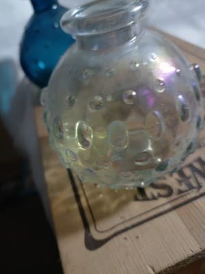 3 Decorative Small Vases . Colored Glass - Thumbnail 8