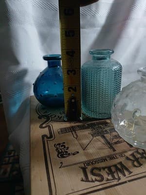 3 Decorative Small Vases . Colored Glass - Thumbnail 2
