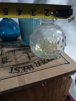 3 Decorative Small Vases . Colored Glass - Thumbnail 3