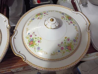 Vintage National China Patricia Pattern Round Covered Vegetable Tureen - Japan - - Thumbnail 3
