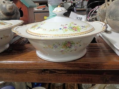 Vintage National China Patricia Pattern Round Covered Vegetable Tureen - Japan - - Thumbnail 4