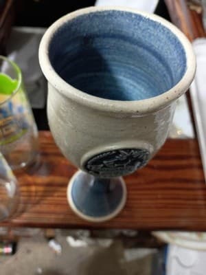 1984 Minnesota Renaissance Festival Pottery Chalice - Castle Kitchens Unicorn - Thumbnail 3