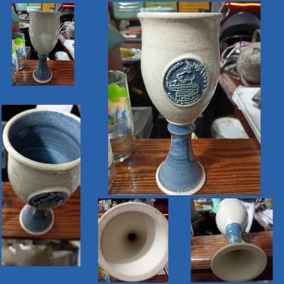 1984 Minnesota Renaissance Festival Pottery Chalice - Castle Kitchens Unicorn - Image 1