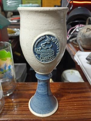1984 Minnesota Renaissance Festival Pottery Chalice - Castle Kitchens Unicorn - Thumbnail 2