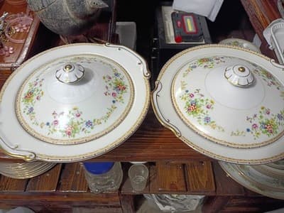 Vintage National China Patricia Pattern Round Covered Vegetable Tureen - Japan - - Thumbnail 2