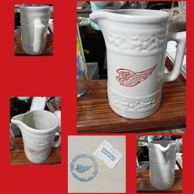Red Wing Stoneware Pitcher Stager Drug Clara City MN - Commemorative Red Wing... - Image 1