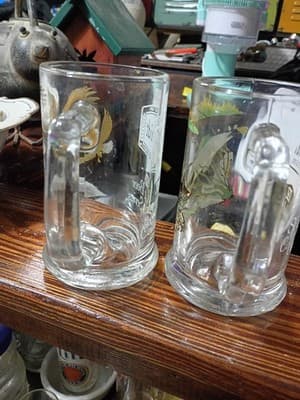 Vintage Schmidt Beer Wildlife Collector Series Glass Mugs - Bald Eagle & Walleye - Thumbnail 4