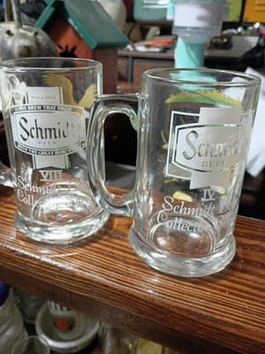 Vintage Schmidt Beer Wildlife Collector Series Glass Mugs - Bald Eagle & Walleye - Thumbnail 5