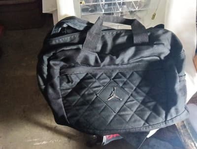 Air Jordan Jump Man Trainer Duffel Gym Shoulder Bag Travel Overnight Black - Image 1