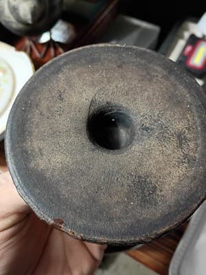 Vintage RRP Co Robinson Ransbottom Stoneware Bean Pot No. 3 Blue Crown Logo - Thumbnail 7