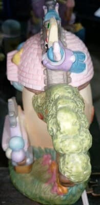 Vintage Easter Jubilee Kmart Porcelain Teapot House 'Toy Shop' Lighted Excellent - Thumbnail 6