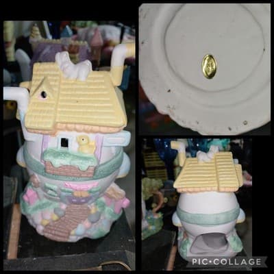 Lighted Grocery Easter Village Vintage Hand Painted Porcelain.. No Box - Image 1