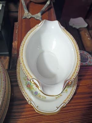 14-Pc Vintage National China Patricia Set - Service for 4 + Gravy Boat & Serving - Thumbnail 5