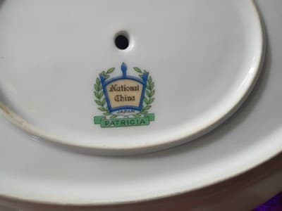 14-Pc Vintage National China Patricia Set - Service for 4 + Gravy Boat & Serving - Thumbnail 8