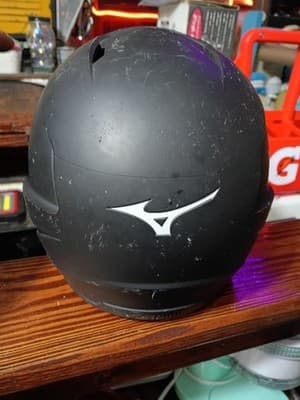 Mizuno B6 Adult Softball Batting Helmet with Face Mask Matte Black 2021 - Thumbnail 7