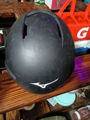 Mizuno B6 Adult Softball Batting Helmet with Face Mask Matte Black 2021 - Thumbnail 8