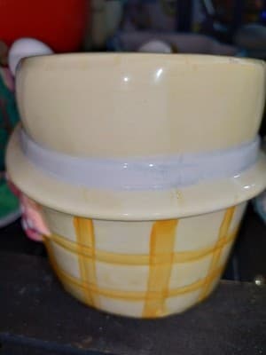 Vintage Style Ceramic Easter Bunny Cup Planter Tiered Tray Decor - Thumbnail 6