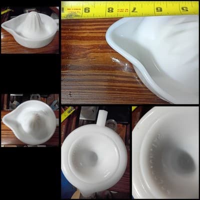 Vintage Sunkist Milk Glass Juice Reamer McKee Glass Pat 68764 1920s Kitchenware - Image 1