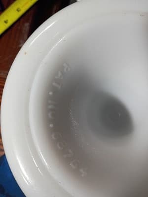 Vintage Sunkist Milk Glass Juice Reamer McKee Glass Pat 68764 1920s Kitchenware - Thumbnail 9