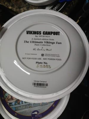 2 Danbury Mint Ultimate Vikings Fan Collector Plates Gary Patterson 8” - Thumbnail 3