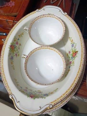 14-Pc Vintage National China Patricia Set - Service for 4 + Serving Platter &... - Thumbnail 4