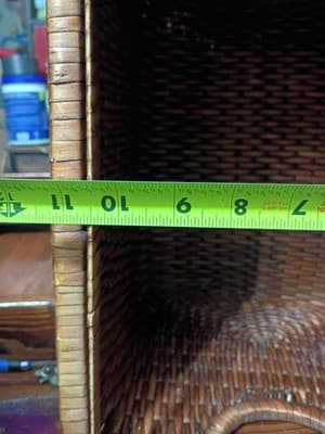 1Woven Rattan Hanging File Folder Basket Office Organizer with Metal Rails 16" - Thumbnail 8