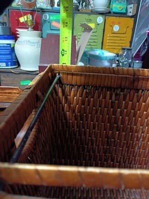 1Woven Rattan Hanging File Folder Basket Office Organizer with Metal Rails 16" - Thumbnail 10