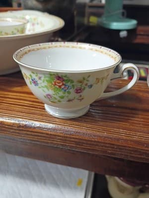 14-Pc Vintage National China Patricia Set - Service for 4 + Gravy Boat & Serving - Thumbnail 12