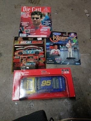 Lot Of 4 vintage Racing Items: Kenny Irwin Figurine, Die Cast 1:24 Scale... - Image 1