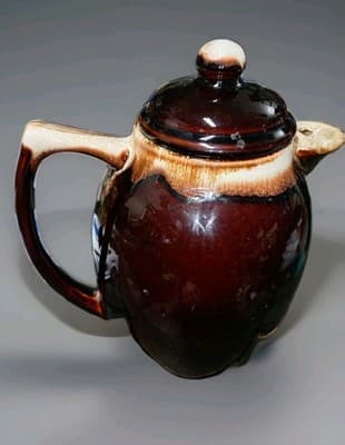 Vintage Pfaltzgraff Gourmet Brown Drip Glaze Coffee Pot Pitcher Carafe NO 303... - Thumbnail 5