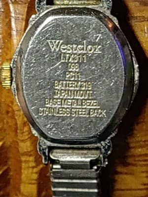 Vintage Westclox Woman Watch With Hearts, LTX311, PC11, 2 Tone - Thumbnail 7